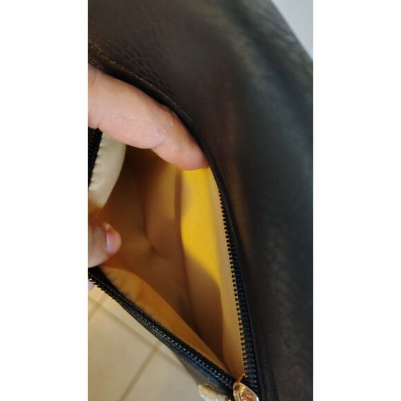 New top handle black pebbled top handle chain handbag - Picture 3 of 7